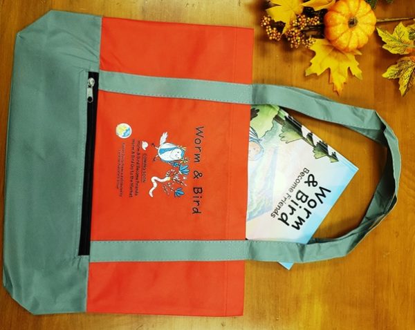 image of book and tote bag together